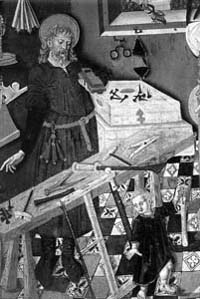 Pere Terrencs o Martí Torner: Sant Josep fuster i el Xiquet, detall, col·lecció particular, c. 1470.
