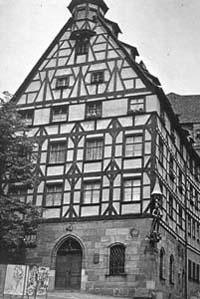 Casa Pilatus, arquitectura civil medieval privada,
Nuremberg, 1489.