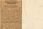 Noticia en «El Mercantil» (Manila), 22 enero 1919 sobre la entrega del premio del Casino Español de Manila a Adelina Gurrea Monasterio.