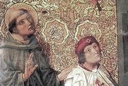 Álvaro de Luna. Retrato de Álvaro de Luna en el retablo de la capilla de Santiago de la catedral de Toledo (Fuente: Wikimedia Commons).