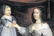 Ana de Austria y Luis XIV. Enríquez Gómez les   dedicó la edición  de 1645 de  «Luis dado de Dios a Luis y Ana...».