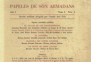 Cubierta de «Papeles de Son Armadans», n.º 1, 1956 (Fuente: Fundación Pública Gallega Camilo José Cela).