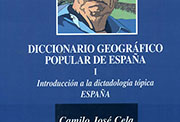 Cubierta de «Diccionario geográfico popular de España». Noesis, Madrid, 1998 (Fuente: Fundación Pública Gallega Camilo José Cela).