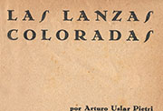 Portada de la 1.ª edición de «Las lanzas coloradas» (Zeus, 1931)