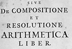 Portada de «Arithmetica universalis» de Newton, Londres, 1707. Fuente: Wikipedia.