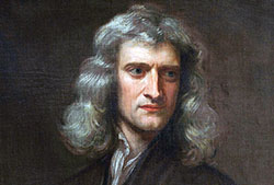 Retrato de Isaac Newton (Woolsthorpe, 1642 - Londres, 1727), por Godrey Kneller. Físico, matemático y teólogo inglés, destaca por ser el autor de la descripción de la ley de la gravitación universal y las bases de la mecánica clásica. Fuente. Wikipedia. Royal Colecction, Isaac Newton Institute.