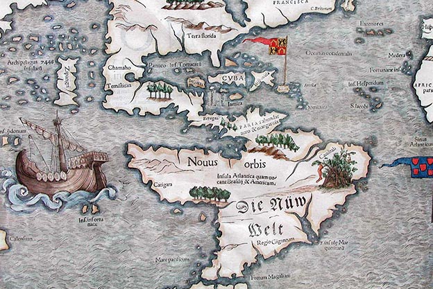 Mapa de América (1561) de Sebastian Münster
