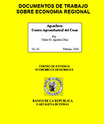 Portada de documento de trabajo sobre la economía regional