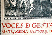 1911: «Voces de Gesta. Tragedia pastoril» [cubierta]. Dedicatoria a María Guerrero. Madrid, Imp. Alemana, 1911 (colofón: 14-05-1912), 136 págs.