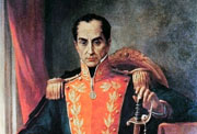 Simón Bolívar (1783-1830), uno de los principales artífices   de  la independencia de Bolivia, Colombia, Ecuador, Panamá, Perú y    Venezuela.
