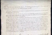 Manuscrito del Acta de independencia de México (1821).