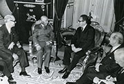 Visita del Secretario de Estado Henry Kissinger a España, audiencia con Franco. 1973.