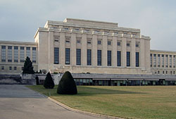 Edificio de la Sociedad de Naciones en Ginebra. El Tratado de Versalles (junio de 1919) creó este organismo internacional, acabada la I Guerra Mundial, para establecer las bases para la paz y reorganizar las relaciones internacionales.