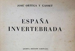 Cubierta del libro «España invertebrada», de José Ortega y Gasset.