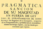 Portada de la Pragmática (1767) de Carlos III