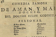Primera página de Amán y Mardoqueo