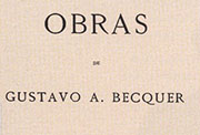 Portada del tomo primero de las «Obras» (primera edición, Madrid, 1871) de Gustavo Adolfo Bécquer.