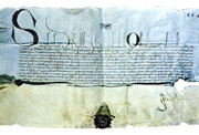 Dispensa matrimonial otorgada por el papa Sixto IV a Fernando e Isabel en 1471, al ser primos segundos. Archivo General de Simancas.