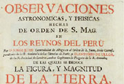 Portada de las Observaciones Astronómicas, de Jorge Juan (1748)