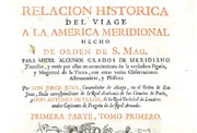 Portada de la Relacion Historica del Viage a la America Meridional, de Jorge Juan y Antonio de Ulloa, (1748)