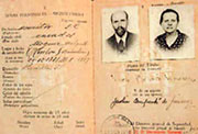Pasaporte de Juan Ramón Jiménez y Zenobia.
