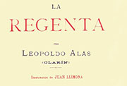 Portada de «La Regenta», 1884-1885.
