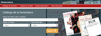 Portal de la Hemeroteca en la Biblioteca Virtual Miguel de Cervantes