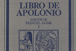 Cubierta de «Libro de Apolonio», Vol. I, edición, estudios y concordancias de Manuel Alvar, Madrid, Fundación Juan March, Castalia, 1976.