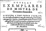 Portada de las «Novelas ejemplares» por Juan de la Cuesta, Madrid, 1613.
