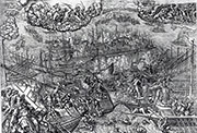 «Alegoría de la batalla de Lepanto» de Giovanni Battista Caballeriis, 1572.