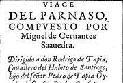 Portada de «Viaje del Parnaso», 1614.