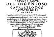 Portada de la «Segunda parte del ingenioso caballero don Quijote de la Mancha», 1615.