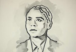 Retrato de Manuel Sola a Miguel Hernández adolescente.