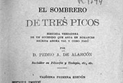 Portada de «El sombrero de tres picos», de Pedro Antonio de Alarcón, vigésima primera edición, Madrid, 1920.