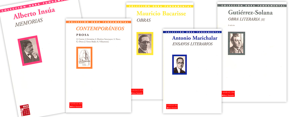 Composición fotográfica de 4 volúmenes de la Colección Obra Fundamental editados por la Fundación Banco Santander