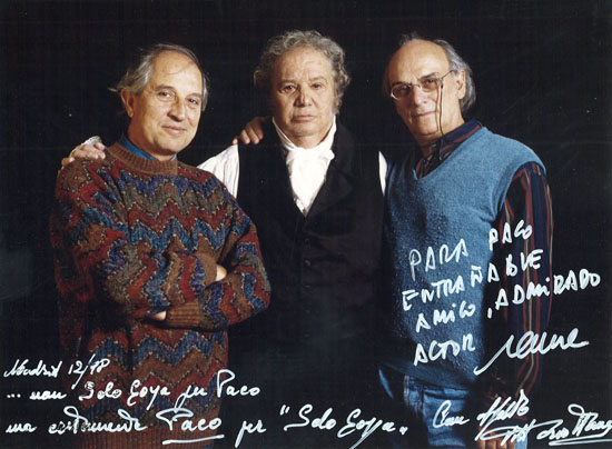 Con Carlos Saura y Vittorio Storaro en  Goya en Burdeos .
