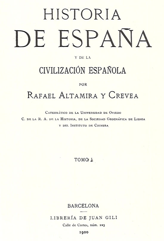 Portada de Historia de España y de la civilización española de Rafael... -  Rafael Altamira