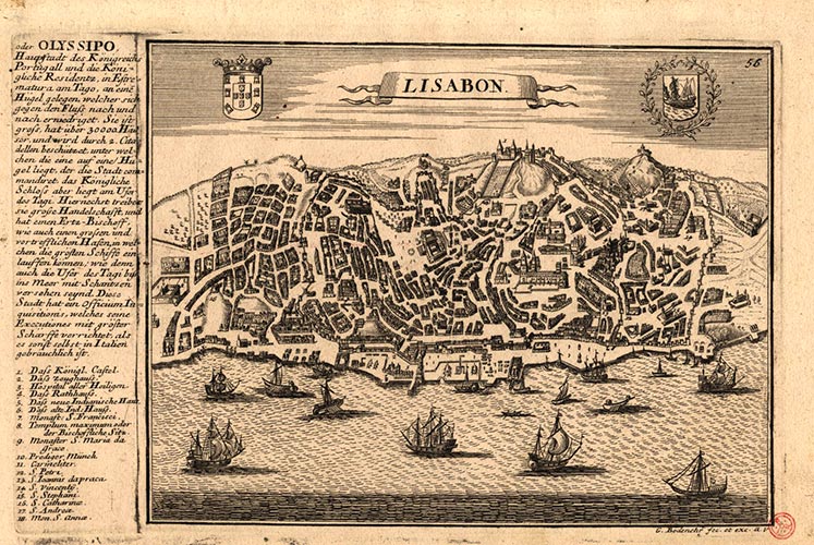 Plano de Lisboa, Bodenehr, 1740.