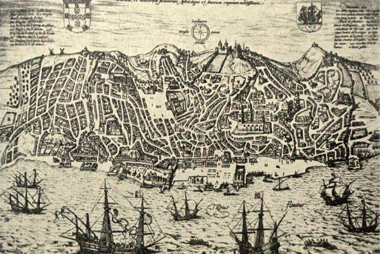 Plano de Lisboa, Hoefnagel, 1565.
