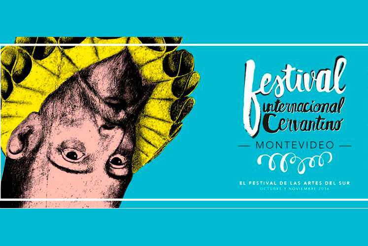 Cartel del Festival Internacional Cervantino de Montevideo.