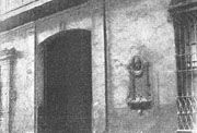 Fachada de la casa natal de Ricardo Palma en Lima hacia 1933