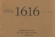Portada de «1616: Anuario de la Sociedad Española de Literatura General y Comparada Anuario», I, 1978.