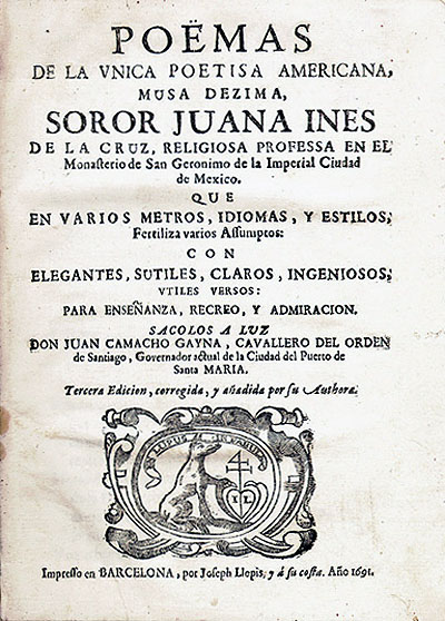 Portada de Poemas - Sor Juana Inés de la Cruz