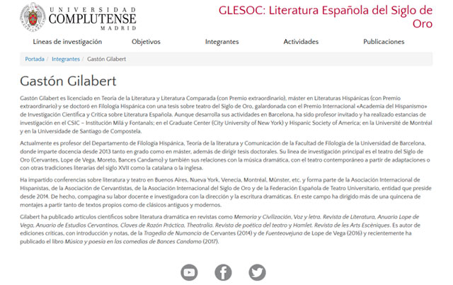 GLESOC. Literatura española de los Siglos de Oro