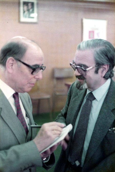 Antonio Tovar con Emilio Salcedo en Valladolid (1984)