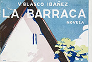 Cubierta de la obra <em>La barraca</em> (novela), de Vicente Blasco Ibáñez. Editorial Prometeo, Valencia, cop. 1919. Fuente: Biblioteca Valenciana Nicolau Primitiu.