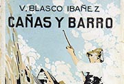 Cubierta de la obra <em>Cañas y barro</em> (novela), de Vicente Blasco Ibáñez. Editorial Prometeo, Valencia, [1924?]. Fuente: Biblioteca Valenciana Nicolau Primitiu.