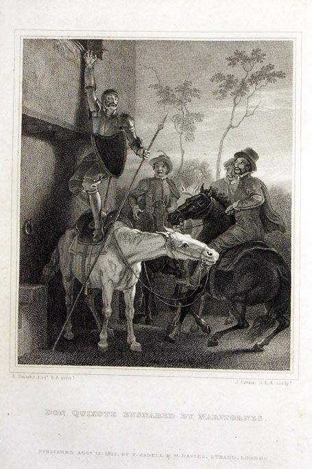 Don Quixote ensnared by Maritornes.