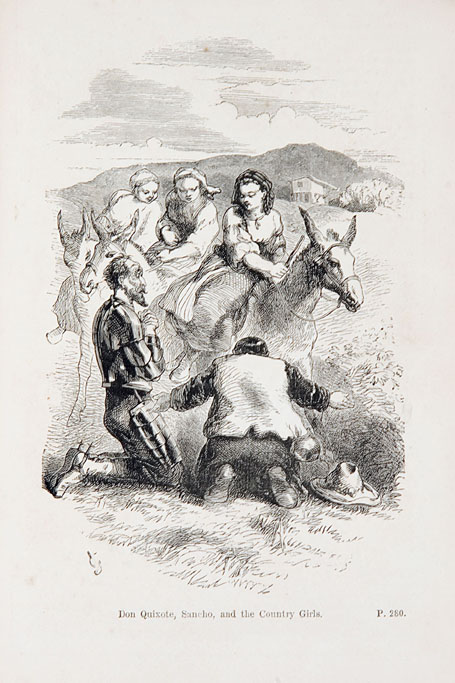 Don Quixote, Sancho, and the Country Girls.
