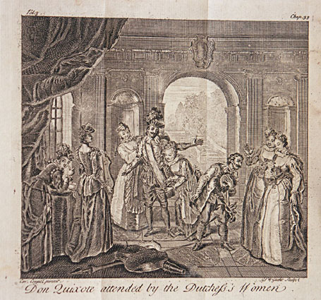 Don Quixote attended by the Dutchess's Women